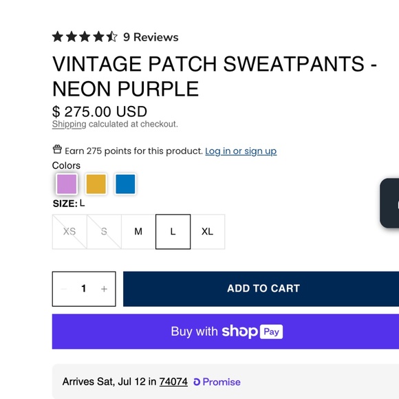 Aviator Nation - VINTAGE PATCH SWEATPANTS - NEON PURPLE - Picture 5 of 5